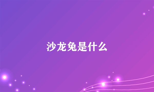 沙龙兔是什么