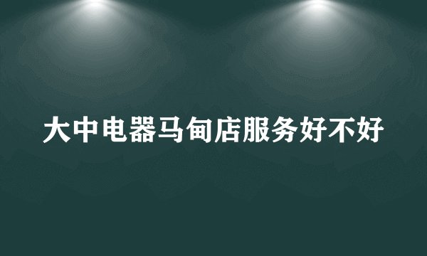 大中电器马甸店服务好不好