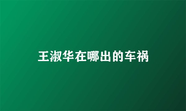 王淑华在哪出的车祸