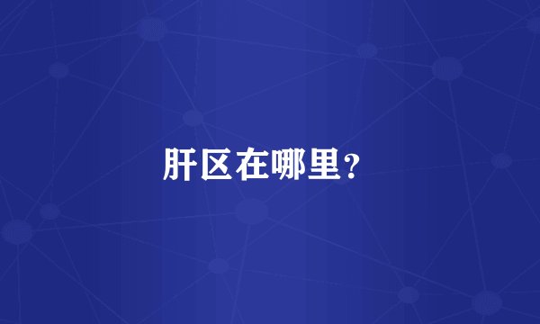 肝区在哪里？