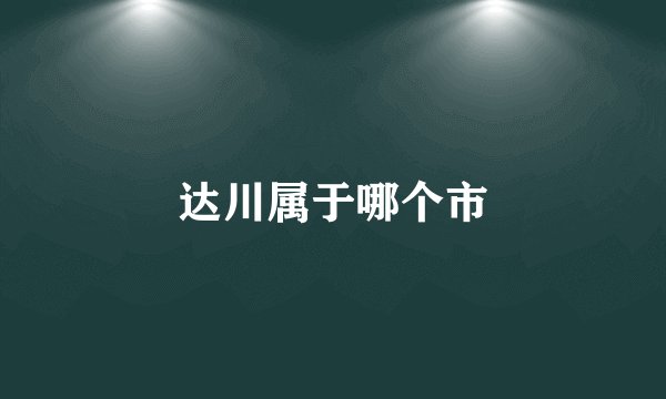 达川属于哪个市