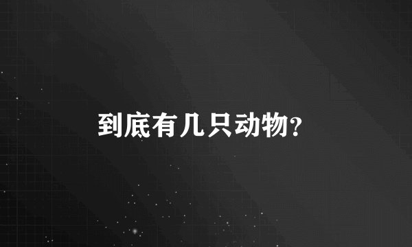 到底有几只动物？
