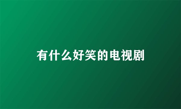 有什么好笑的电视剧