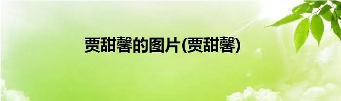 贾甜馨的图片(贾甜馨)