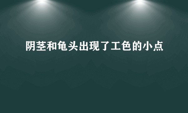 阴茎和龟头出现了工色的小点