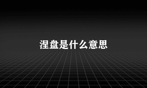 涅盘是什么意思