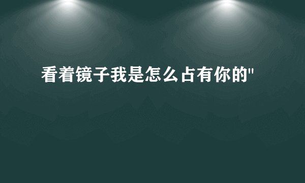 看着镜子我是怎么占有你的