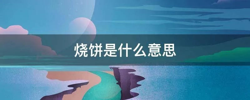 烧饼是什么意思
