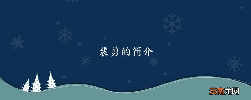 裴勇的简介