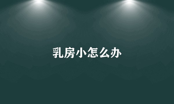 乳房小怎么办