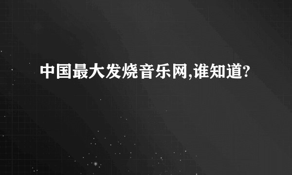 中国最大发烧音乐网,谁知道?