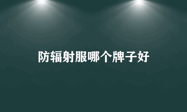 防辐射服哪个牌子好
