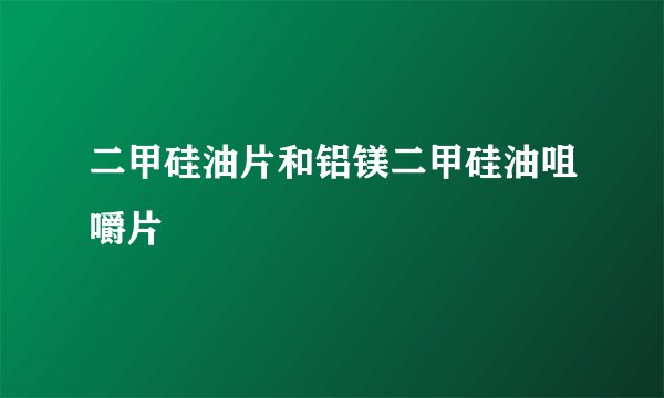 二甲硅油片和铝镁二甲硅油咀嚼片