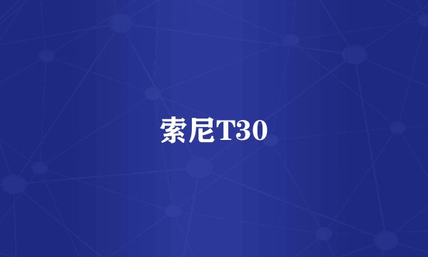 索尼T30