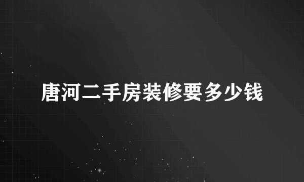 唐河二手房装修要多少钱