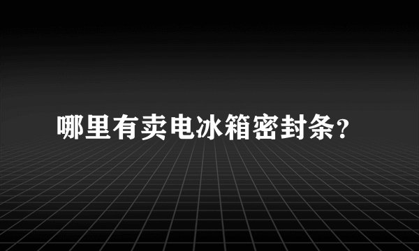 哪里有卖电冰箱密封条？