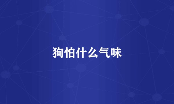 狗怕什么气味