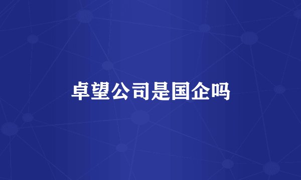 卓望公司是国企吗