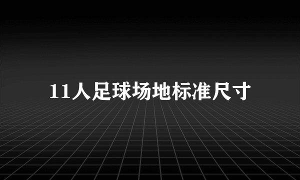 11人足球场地标准尺寸