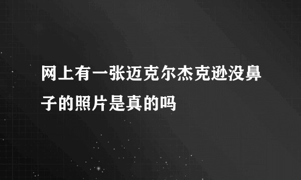 网上有一张迈克尔杰克逊没鼻子的照片是真的吗