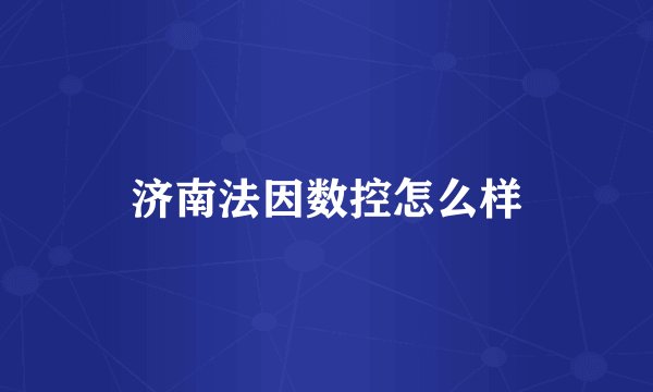 济南法因数控怎么样