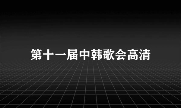 第十一届中韩歌会高清