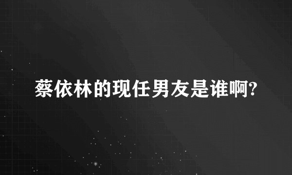 蔡依林的现任男友是谁啊?