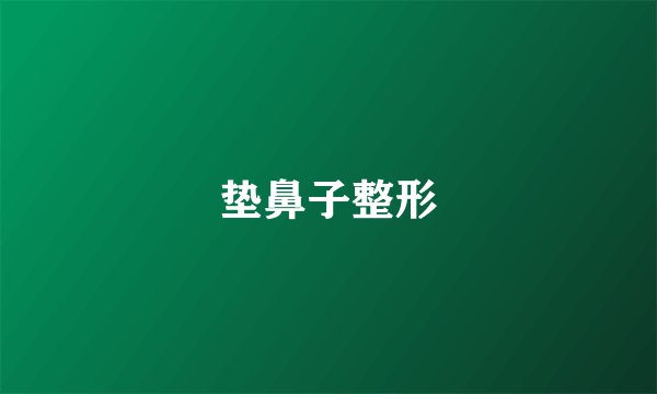 垫鼻子整形