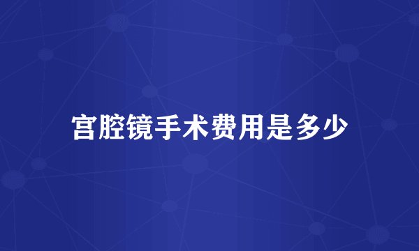 宫腔镜手术费用是多少