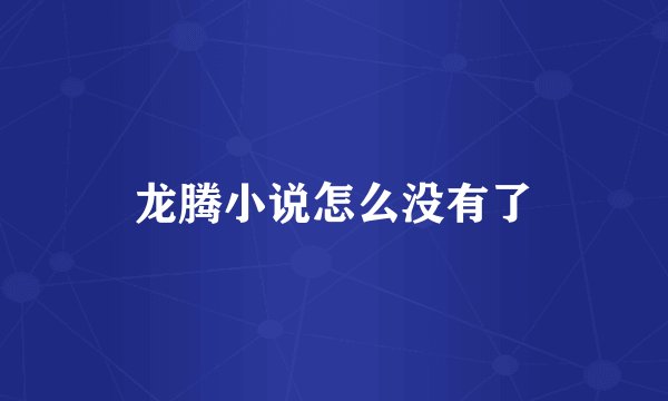 龙腾小说怎么没有了
