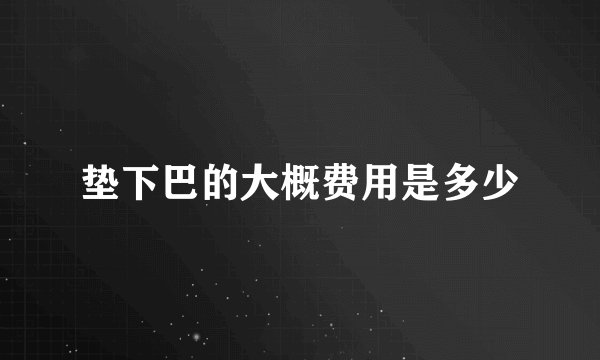 垫下巴的大概费用是多少