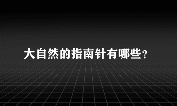 大自然的指南针有哪些？
