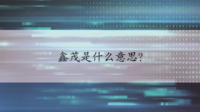 鑫茂是什么意思？