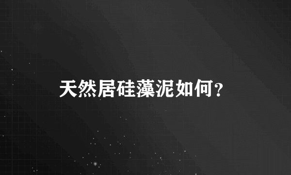天然居硅藻泥如何？