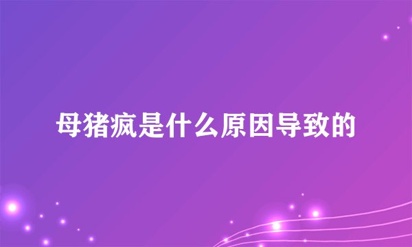 母猪疯是什么原因导致的