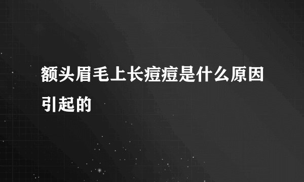 额头眉毛上长痘痘是什么原因引起的