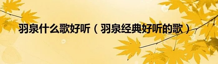 羽泉什么歌好听（羽泉经典好听的歌）