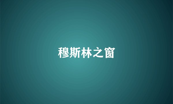 穆斯林之窗