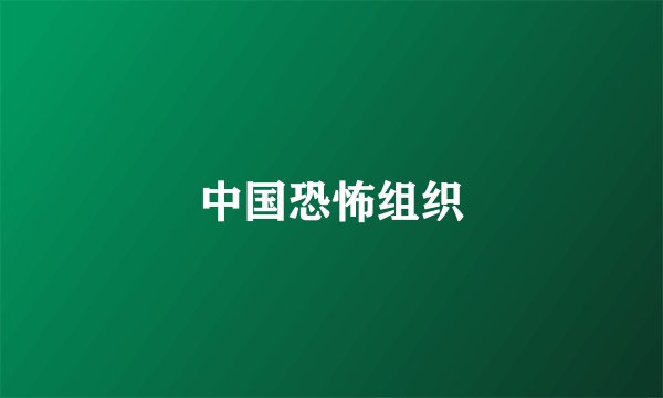 中国恐怖组织