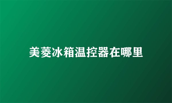 美菱冰箱温控器在哪里