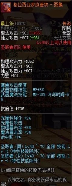 dnf有哪些传说图腾?