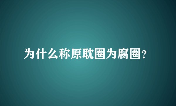 为什么称原耽圈为腐圈？