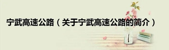 宁武高速公路（关于宁武高速公路的简介）