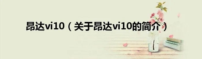 昂达vi10（关于昂达vi10的简介）