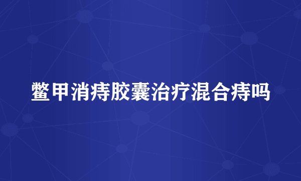 鳖甲消痔胶囊治疗混合痔吗