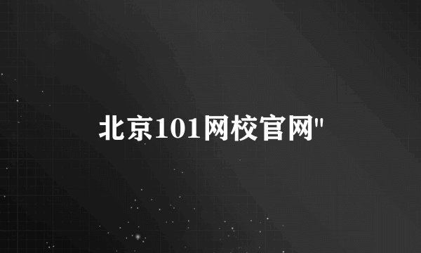 北京101网校官网
