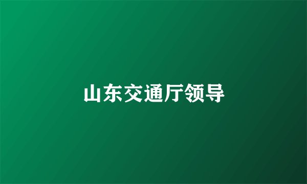 山东交通厅领导