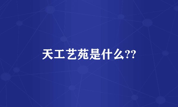 天工艺苑是什么??
