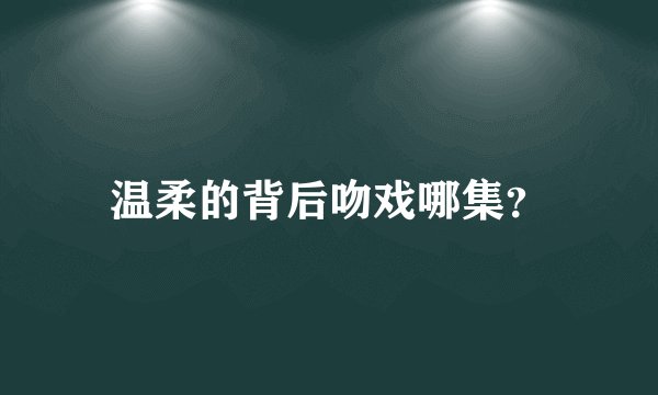 温柔的背后吻戏哪集？