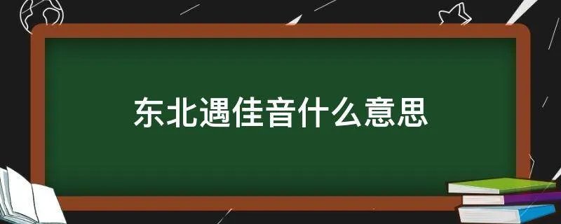 东北遇佳音什么意思